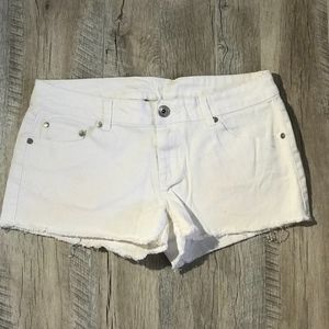 White Jean Shorts